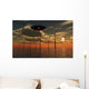 Ufo Flying above Ocean Wall Decal