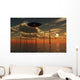 Ufo Flying above Ocean Wall Decal