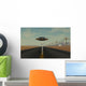 Grey Alien Hitching Ride Back Wall Decal