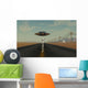 Grey Alien Hitching Ride Back Wall Decal