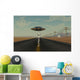 Grey Alien Hitching Ride Back Wall Decal
