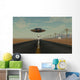 Grey Alien Hitching Ride Back Wall Decal