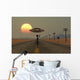 Grey Alien Hitching Ride Back Evening Wall Decal