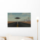 Grey Alien Hitching Ride Front Wall Decal