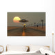 Grey Alien Hitching Ride Front Evening Wall Decal
