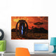 Grey Aliens Tending to Research Device Evening Wall Decal