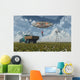Aliens Abducting Man Wall Decal
