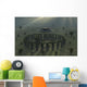 Ufo and Its Alien Crew in Stone Circle Wall Decal