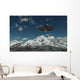 Ufo Flying over Mountain Wall Decal