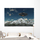 Ufo Flying over Mountain Wall Decal