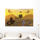 Astronaut Exploring Abandoned Outpost Wall Decal