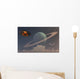 Ufo Returning to Ringed Planet Wall Decal