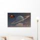 Ufo Returning to Ringed Planet Wall Decal