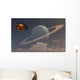Ufo Returning to Ringed Planet Wall Decal