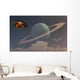 Ufo Returning to Ringed Planet Wall Decal