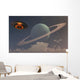 Ufo Returning to Ringed Planet Wall Decal