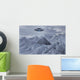 Flying Saucer Hovering over Pyramid Arctic Wall Decal
