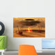 Alien Beaming down from UFO Wall Decal
