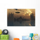 Flying Saucer and Submarine Wall Decal