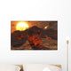 Meteorites and Asteroids Bombard Desert Wall Decal