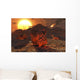 Meteorites and Asteroids Bombard Desert Wall Decal