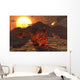 Meteorites and Asteroids Bombard Desert Wall Decal