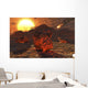 Meteorites and Asteroids Bombard Desert Wall Decal