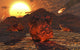 Meteorites and Asteroids Bombard Desert Wall Decal