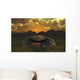 Flying Saucer Crashed Desert Wall Decal