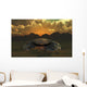 Flying Saucer Crashed Desert Wall Decal