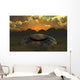 Flying Saucer Crashed Desert Wall Decal