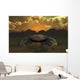 Flying Saucer Crashed Desert Wall Decal