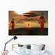 Robot Miners Being Dropped Wall Decal