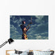 Android Robot Launching Rocket Wall Decal