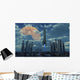 Rocket Launching from Futuristic Wall Decal