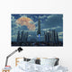 Rocket Launching from Futuristic Wall Decal