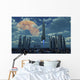 Rocket Launching from Futuristic Wall Decal