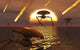 Martian Vehicles and War Sunset Wall Decal