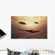 B-2 Spirit Stealth Bomber UFOs Chasing Wall Decal