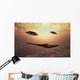 B-2 Spirit Stealth Bomber UFOs Chasing Wall Decal