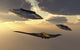 B-2 Spirit Stealth Bomber UFOs Evening Wall Decal