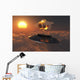 Ufo Observing Atomic Bomb Wall Decal