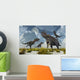 Pack Nanotyrannus Dinosaurs Attacking Desert Wall Decal