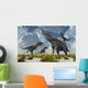 Pack Nanotyrannus Dinosaurs Attacking Desert Wall Decal