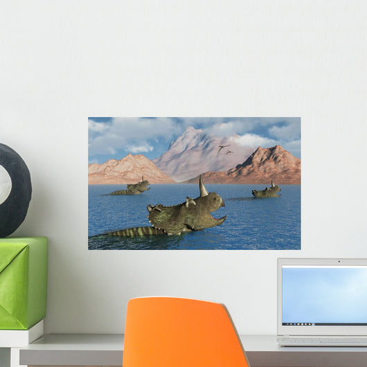 Centrosaurus Dinosaurs Migrating Wall Decal