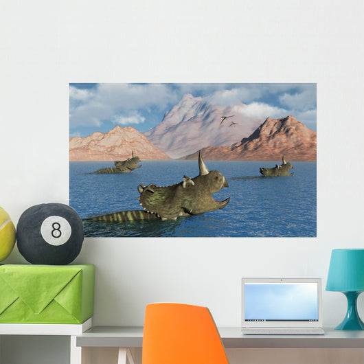 Centrosaurus Dinosaurs Migrating Wall Decal