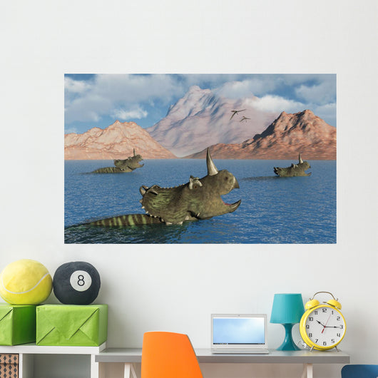 Centrosaurus Dinosaurs Migrating Wall Decal