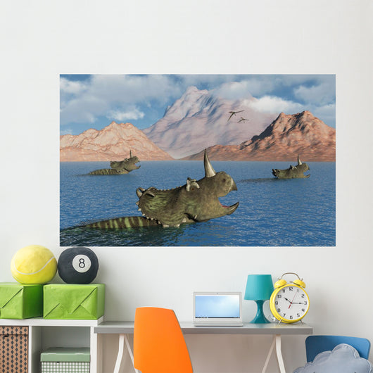 Centrosaurus Dinosaurs Migrating Wall Decal