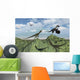 Juravenators Chasing Archaeopteryx Wall Decal