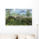 Carnivorous Juravenators Hunting during Wall Decal